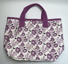 Radley London Purple Floral Print Canvas Small Tote Bag