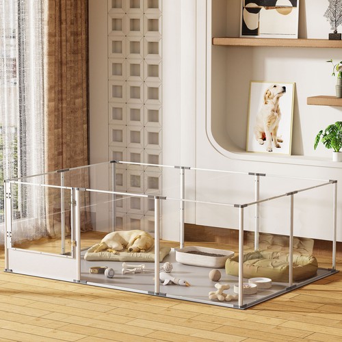 Indoor dog playpen - dog, clear
