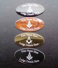 1 x ENGRAVED 50 X 25MM MASONIC