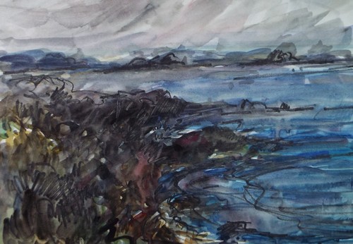 Original watercolour coastal - original, watercolour,