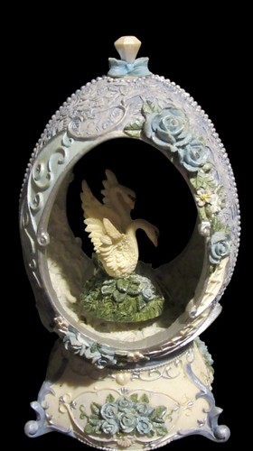 Vintage swan music box egg - vintage,