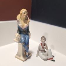 art deco lady figures two of 