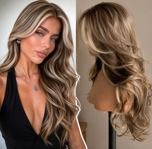 Brown highlight bodywave - brown,