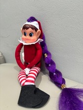 elf purple hair braid