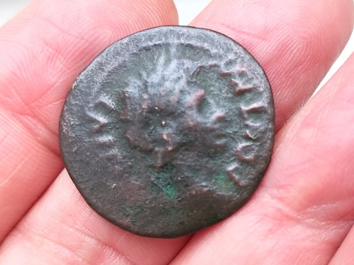 Tiberius bronze coin altar of - tiberius,
