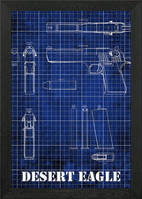Desert Eagle Blueprint Framed