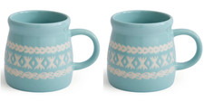 Set of 2 x Winter Fairisle