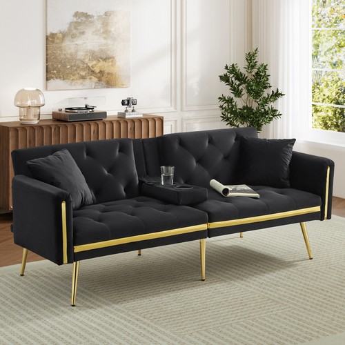 Modern velvet sofa - sofa, 2