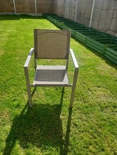 Rattan-Style Dark Grey Garden Chairs Set of 6