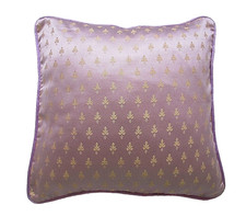 Asian Oriental Ethnic Indian Silk Floral Cushion Cover Lilac Gold 18" CLEARANCE