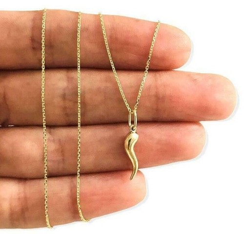 10k solid gold cornicello - 10k,