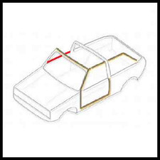 VW GOLF MK1 CABRIOLET O/S DOOR WINDOW SCRAPER RUBBER RAIN SEAL (OUTER)