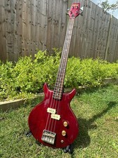 1980's Washburn Wing Series Scavenger Bass Guitar deep red wine good condition 