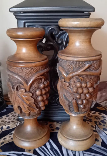 Vintage hand carved wooden - hand,