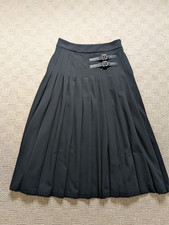 M&S Black Pleated Side Split Midaxi Long Skirt UK Size 10 BNWT