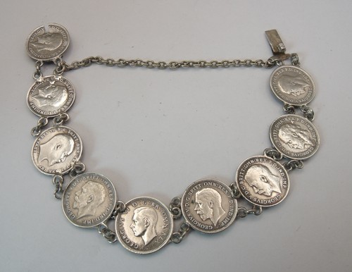 Vintage silver three pence - vintage,