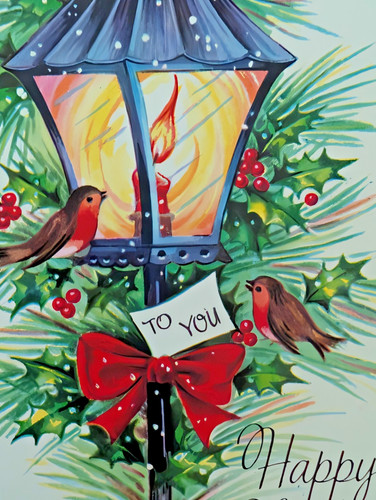 Vtg used christmas 1950 - vtg,