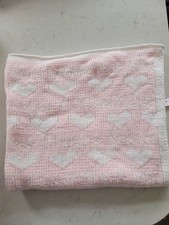 george pink And White Hugs And Cuddles blanket Baby Pram Cot Small