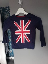 Boys Primark Union Jack Longsleeve T-shirt Size 4-5yrs Cotton