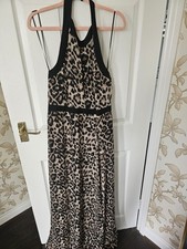 Myleen Klass @ Very Size 12  Chiffon Leopard Print Maxi Dress NWOT Holiday