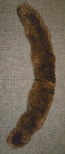 Real fox fur collar brown - fox,