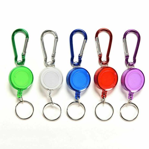 Retractable coil keyring with - coil,