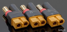 (3) No Wires Connectors - 5.5MM Male to Female XT60 Adapters - Turnigy / Zippy