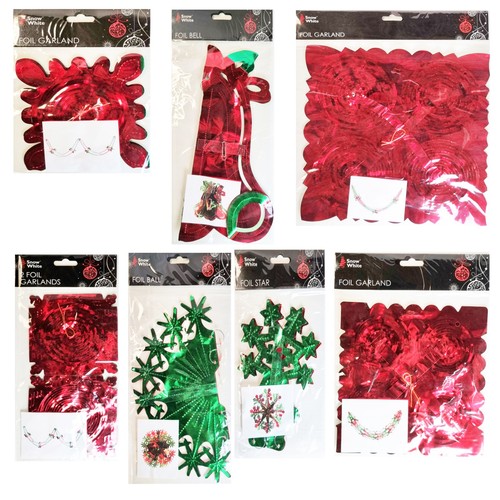 Foil christmas decorations red - christmas,