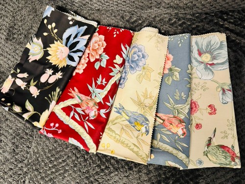 Floral cotton fabric squares - fabric,