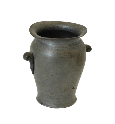 Pewter vase with handles - vase,