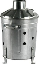 Galvanised Incinerator  Heavy Duty small 15L Rubbish Waste burning fire bin