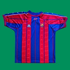 FC Barcelona Football Shirt 1997 1998 XL Kappa Authentic Soccer Jersey Camiseta