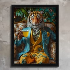 Tiger human clothes art - tiger,