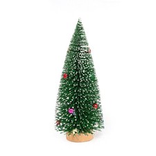 Mini Christmas Tree Snow Frost Small Pine Tree Craft Ornament Desktop DIY Decor