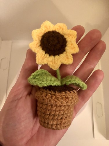 Crochet knitted sunflower - crochet,