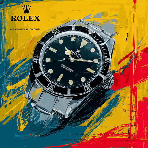 Rolex watch pop art 30x30 - watch,