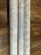 Laura Ashley Lilac Dark Linen Wallpaper 3 Rolls One New Two Used (cream Colour)