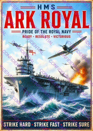 Hms ark royal aircraft carrier - hms,