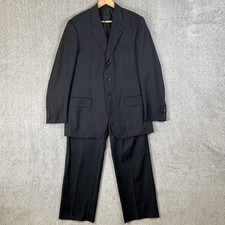 Giorgio Armani Suit Mens UK 40 Blue Bespoke MTM Fatto a Mano 2 Piece Pleated