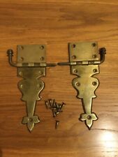 Pair of Solid Brass Grand Piano Top Lid Hinge, Blemished)