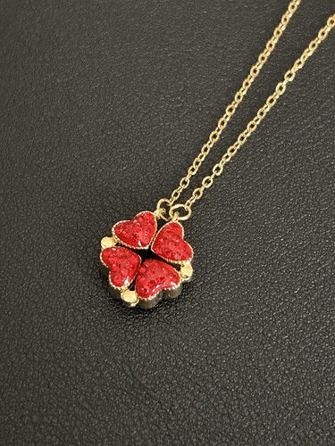 18k gold plated clover hearts - gold,