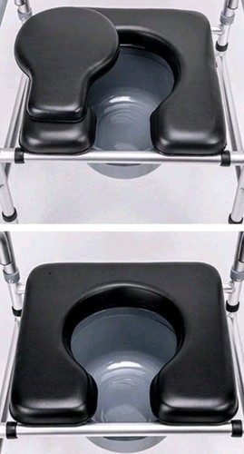 Commode seat cushion black - cushion,