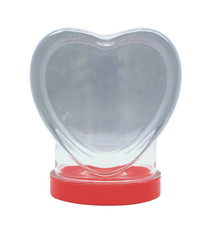 Heart shape plastic jar - plastic, 500ml