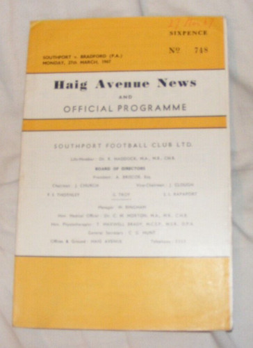 1966 1967 southport - ,