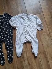 Baby Boys George 2 X Sleepsuits~ Age 3-6 Months