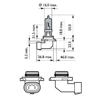 Light bulb hb3 9005wvub1 - hb3,