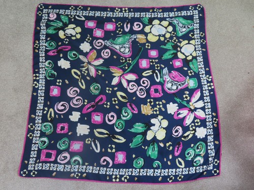 Large silk square scarf 86xm - silk, x