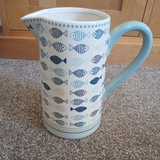 Vintage Fish Pattern Jug Vase