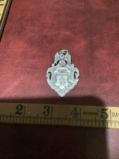 Heavy Antique Solid Silver Pocket Watch Fob Medal