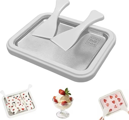 Ice cream roll maker - cream, kit